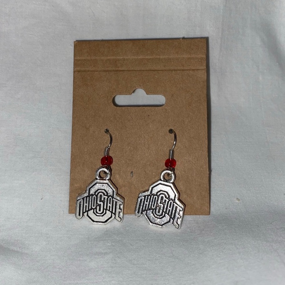 Handmade Ohio State Earrings
